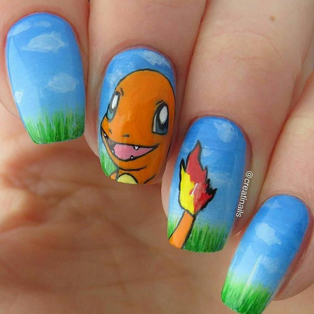 nails art pokemon go