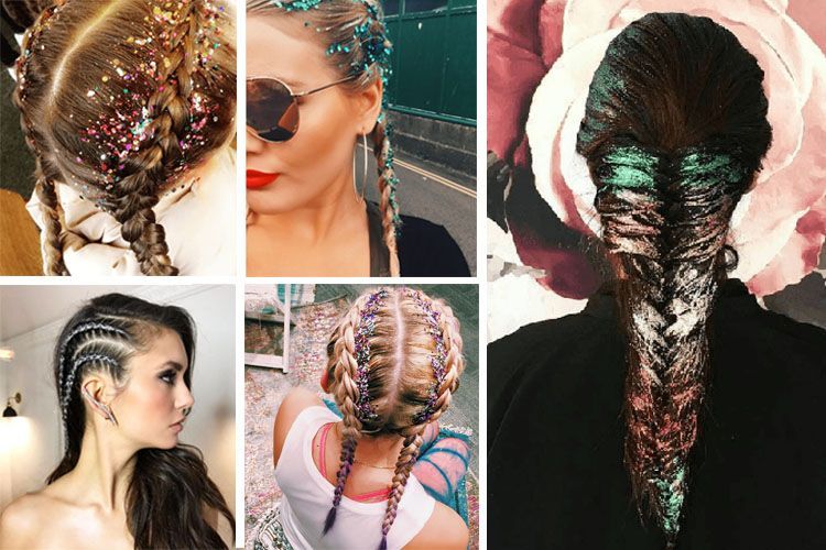 Glitter braids, la tendance coiffure originale pour les fêtes