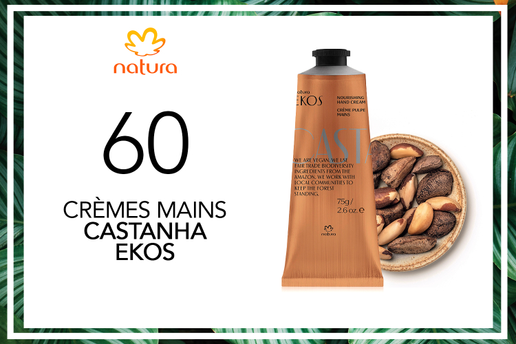 60 Crèmes mains Ekos Castanha de Natura à tester