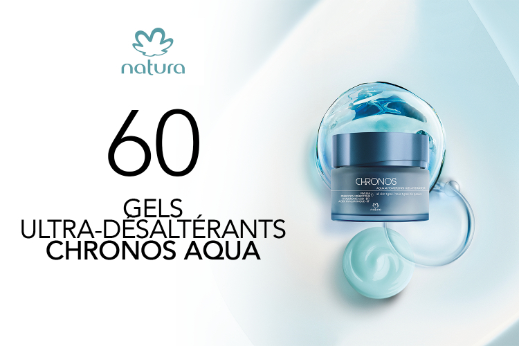 60 Natura Chronos Aqua gel ultra-désaltérant de Natura à tester