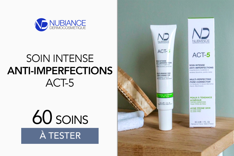 60 soins Intense Anti-Imperfections ACT-5 de chez Nubiance à tester