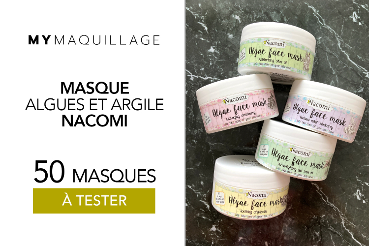 Masques Algues et Argile Nacomi de MY Maquillage : 50 soins à tester !