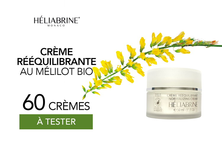 60 crèmes rééquilibrantes au Mélilot bio de HELIABRINE à tester