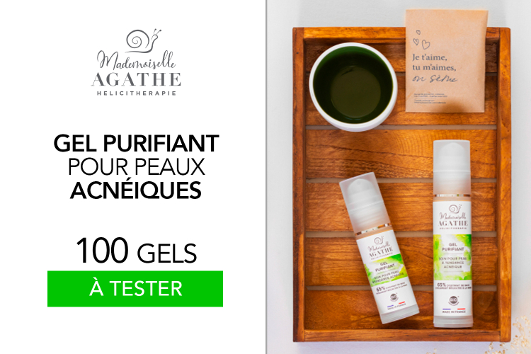Gel purifiant peaux acnéiques Mademoiselle Agathe : 100 soins à tester !