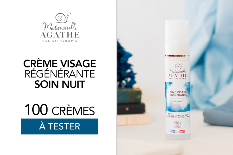 Crème visage Régénérante (soin nuit) de Mademoiselle Agathe : 100 soins à tester !