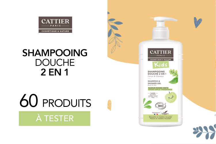 Shampooing Douche Kids 2 en 1 de Cattier : 60 shampooings à tester !