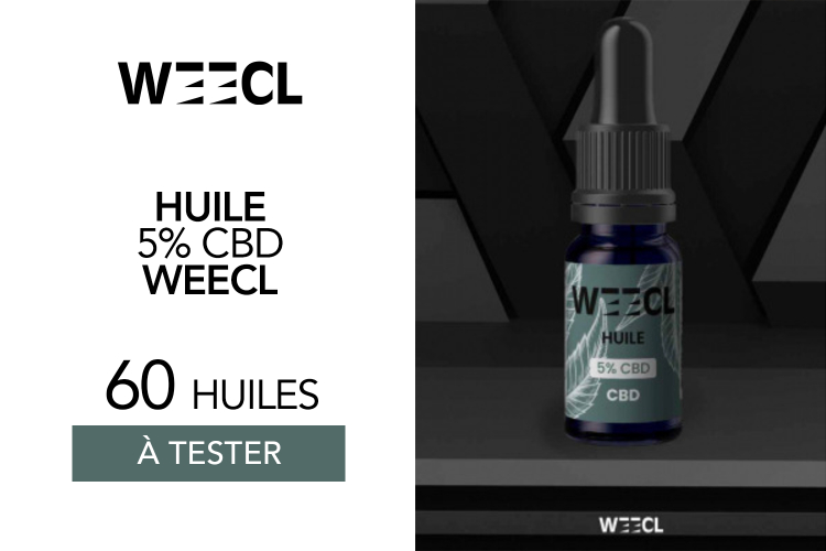 Huiles Weecl 10% CBD base huile vierge de chanvre : 60 huiles à tester !