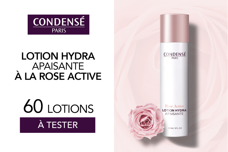 Lotion Hydra Apaisante Rose Active de Condensé Paris : 60 lotions à tester !
