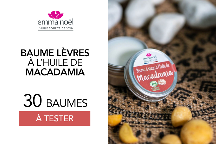 Baume à lèvres à l'huile de macadamia de Emma Noël : 30 baumes à tester