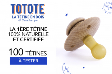 Tétine en bois & caoutchouc pur, fabriquée en France : 100 Tototes Pures à tester !