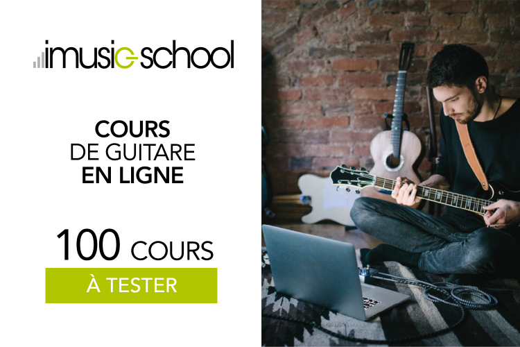 Accès pour tester les cours de guitare d'Imusic-School : 100 accès à tester !