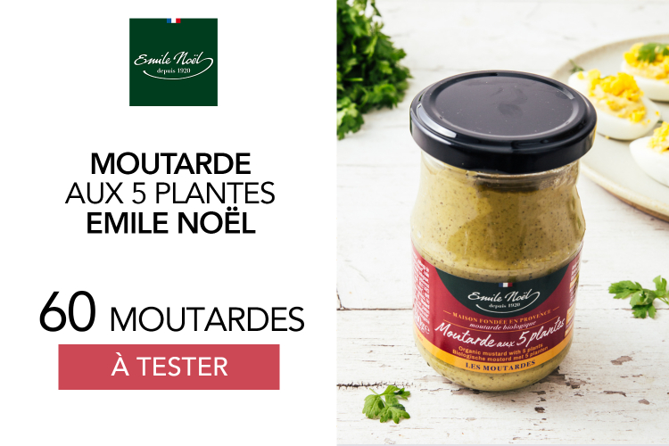 Moutarde aux 5 plantes de Emile Noël : 60 moutardes à tester !