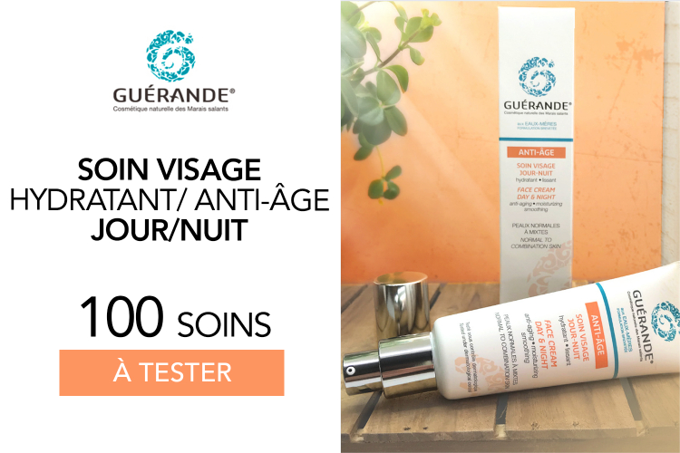 Soins Visage HYDRATANT, ANTI-ÂGE Jour-Nuit de Guérande Cosmetics : 100 soins à tester !