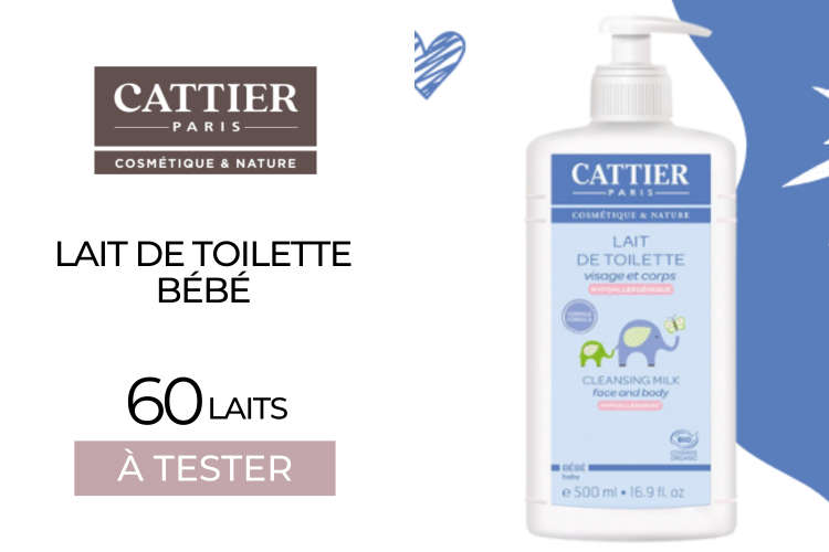 Lait de toilette bébé visage & corps de Cattier : 60 laits à tester !