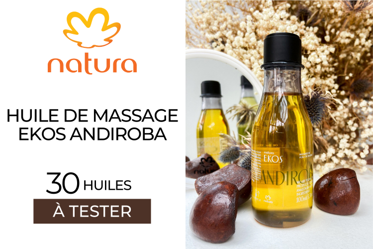 30 Huile de massage Ekos Andiroba de Natura à tester !