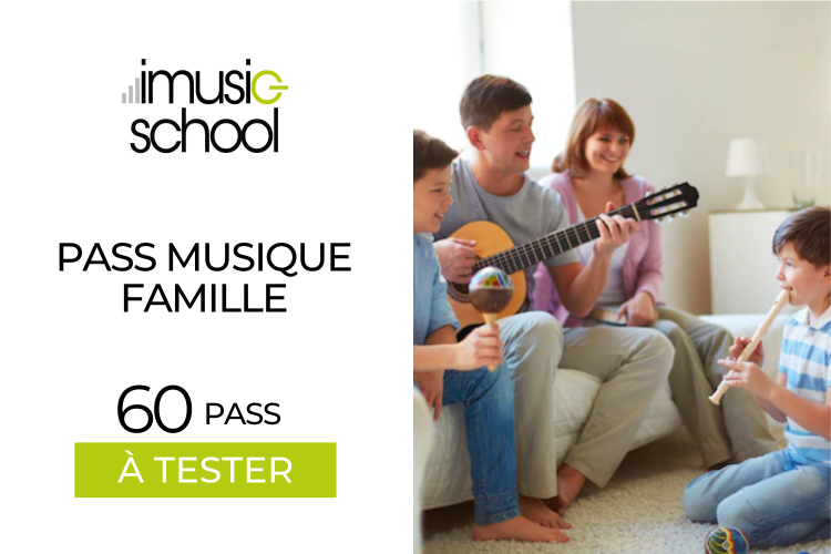 60 Pass Famille pour découvrir la musique en famille avec imusic-school !
