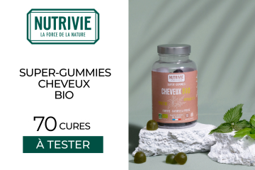 30 Super-Gummies Cheveux Bio de NUTRIVIE