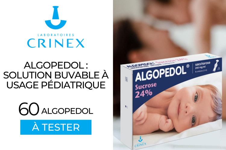 Soins douloureux du nourrisson: 60 ALGOPEDOL de Crinex à tester !