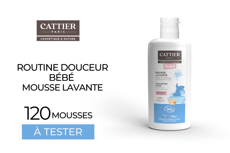120 Mousse lavante ROUTINE DOUCEUR BÉBÉ de Cattier à tester !