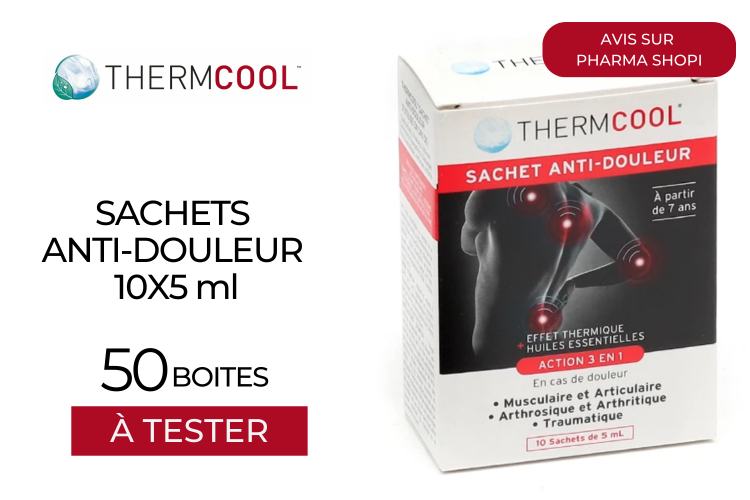 50 Sachets Anti-douleur - 10 x 5ml de Thermcool : Avis Pharma Shopi