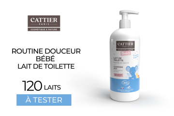 120 Lait de toilette ROUTINE DOUCEUR BÉBÉ de Cattier à tester !