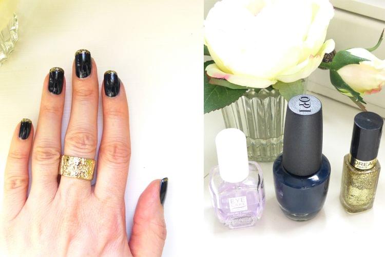 30 Idees De Nail Art Bleu Nuit