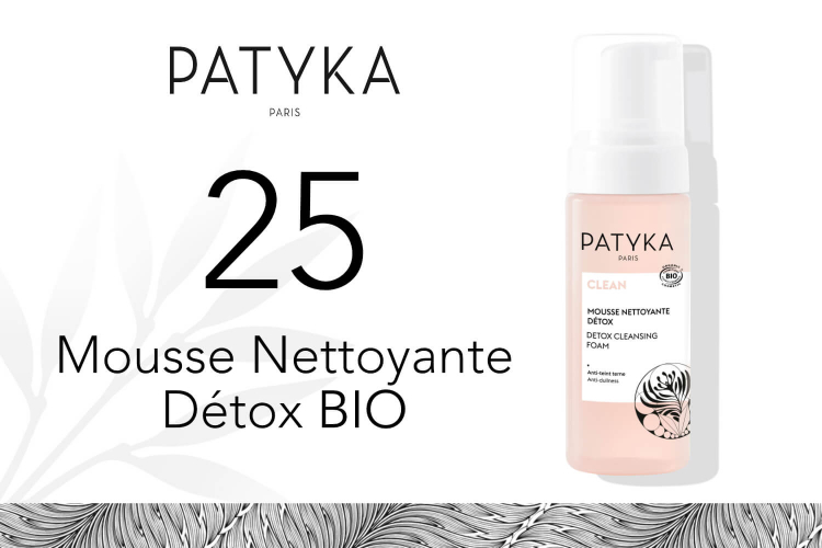 25 Mousse Nettoyante Détox bio de PATYKA à tester