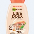 Ultra Doux Shampoing 2 en 1 - Au Lait de Vanille et Pulpe de Papaye, Garnier - Cheveux - Shampoing