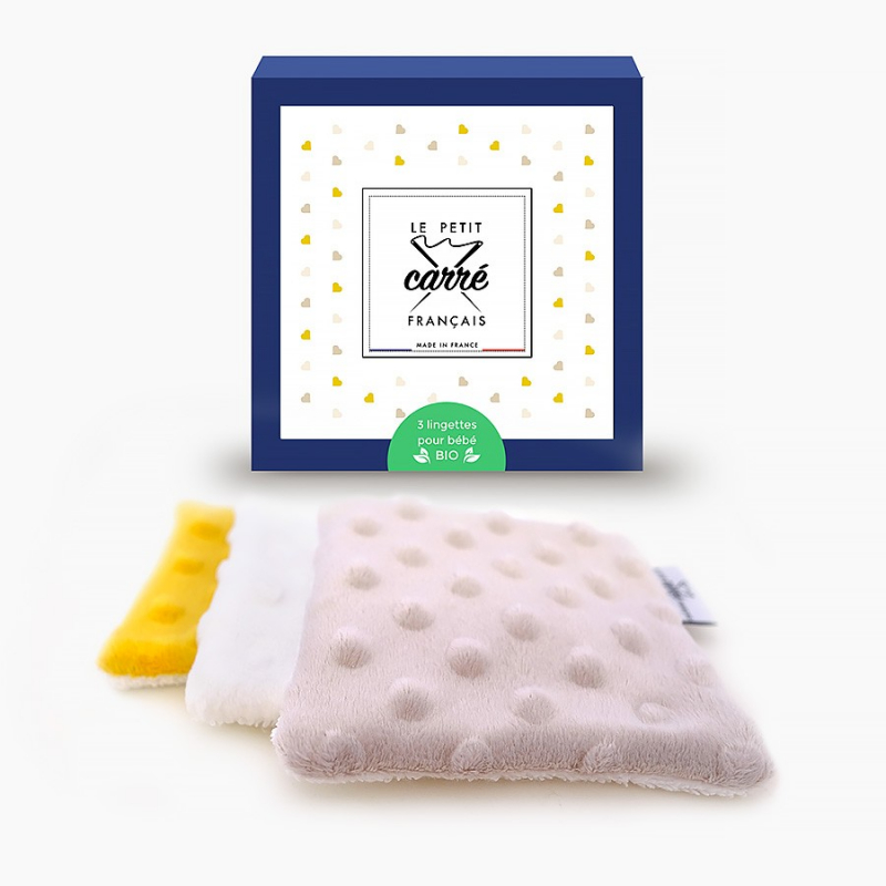 Avis 50 Boîtes de 3 lingettes bébés lavables Oekotex et Bio - Le Petit  Carré Français - Accessoires bébé