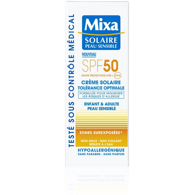 crème solaire pour phototype 1 à : Mixa Solaire Peau Sensible