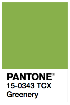 Greenery gamme Pantone 