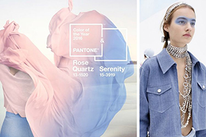 Les couleurs pantone de l'année 2016 : rose quartz et bleu serenity 