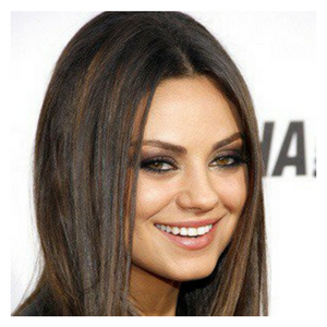 coupe de cheveux pour visage carré Mila Kunis