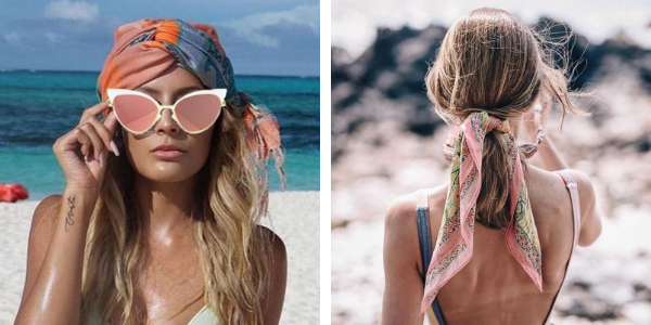 Découvrez l'accessoire de plage tendance: le foulard ! 
