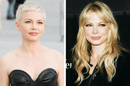 Michelle Williams : magnifique avec les cheveux courts comme les cheveux longs ! 