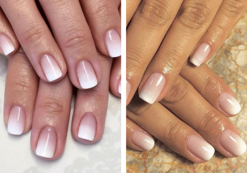 French manucure gel ombrée