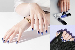 nail art bleu ombre